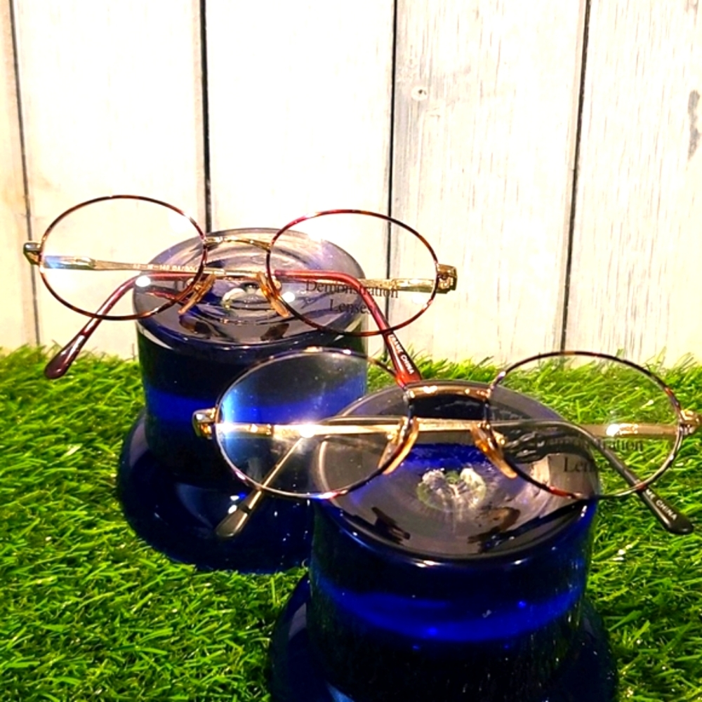 Prescription Eyewear FRAME -Eye-Q SW401 Goldtone & Demi Blue 50-18-135